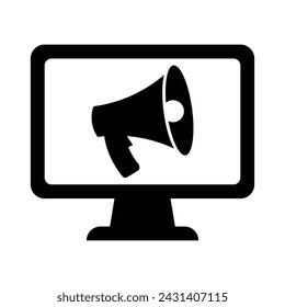 Online Promotion Icon, Vector graphics