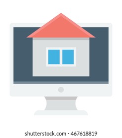
Online Property Vector Icon
