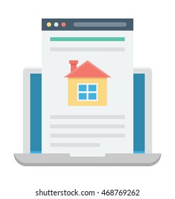 Online Property Vector Icon
