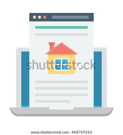 Online Property Vector Icon
