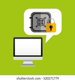 online protection digital safe money vector illustration eps 10