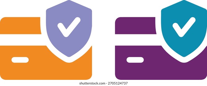 Ícone de proteção online Vetor eps 10, duas cores de caratagem.