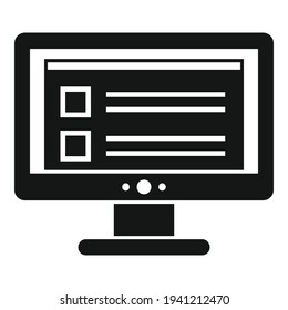 Online purchase check icon. Simple illustration of Online purchase check vector icon for web design isolated on white background