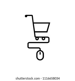 Online purchase, Shopping cart icon