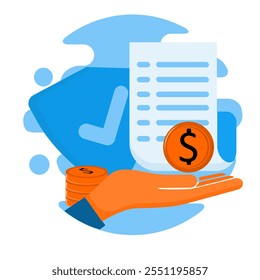 Online purchasing concept illustration. Personal financial accounts, money management and transactions, secure transactions and banking from mobile. eps 3