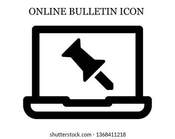 online Push pin icon. Editable online Push pin icon for web or mobile.