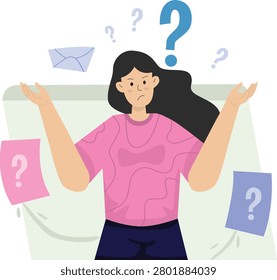 Online question and answer support illustration featuring users asking questions and receiving expert assistance through a digital help platform. Ideal for FAQ pages, customer support, knowledge bases, websites, mobile applications, and online consultation services.