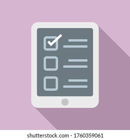 Online questionnaire icon. Flat illustration of online questionnaire vector icon for web design