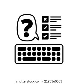 Online Questionnaire icon in vector. Logotype