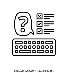 Online Questionnaire icon in vector. Logotype