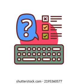 Online Questionnaire icon in vector. Logotype