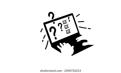 Encuesta de cuestionarios en línea, opciones o listas de verificación de Comentarios de Clientes, exámenes basados en Internet, opiniones o comentarios, respuestas a preguntas y conceptos de encuestas de encuestadores