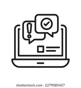 Online questionnaire  vector outline  Icon Design illustration. SEO Development And Marketing Symbol on White background EPS 10 File