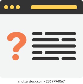 Online-Quiz-Website-Icon Vektorgrafik Flach Illustration