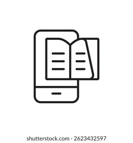 online reading icon collection .design style with background