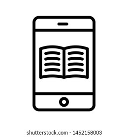 online reading thin line vector icon