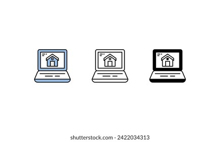 Online Real Estate icons vector stock illustration