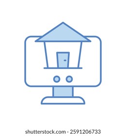 Online Real Estate vector icon design use realestate illustration