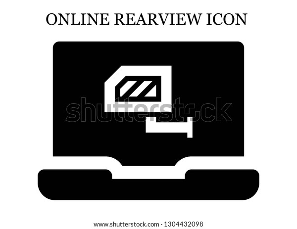 online Rearview mirror icon. Editable online\
Rearview mirror icon for web or\
mobile.
