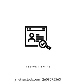 Online Recruitment Icon. Editable Stroke