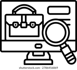 Online recruitment vector icon. Can be used for printing, mobile and web applications.