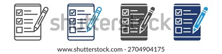 online registration icon set multiple style
