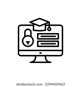 Online Registration icon in vector. Illustration