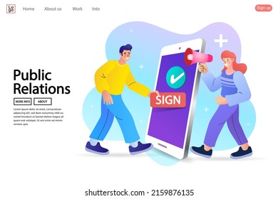 Online registration and sign up concept. Young man signing up or login to online account on smartphone app. Mobile App, Web Access. Secure Password. Cartoon People Vector Illustration.