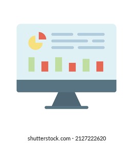 Online Report icon vector image. Can also be used for Digital Marketing. Suitable for mobile apps, web apps and print media.