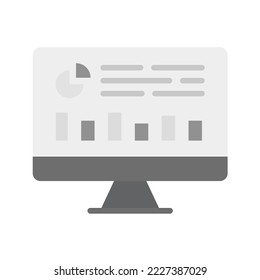 Online Report icon vector image. Can also be used for Digital Marketing. Suitable for mobile apps, web apps and print media.