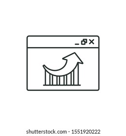 online report - minimal line web icon. simple vector illustration. concept for infographic, website or app.