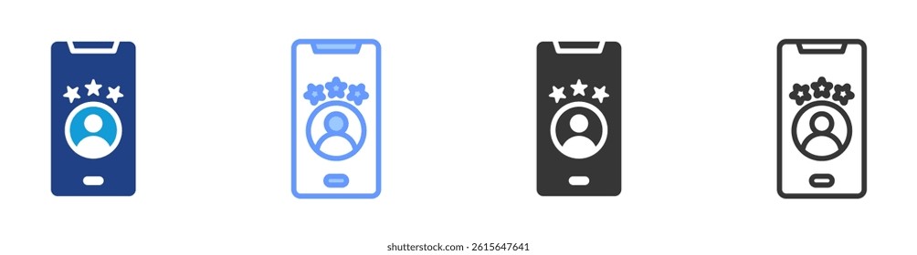 Online Reputation icon set multiple style collection