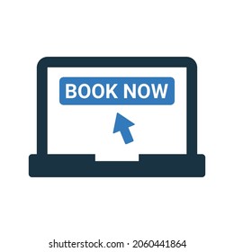 Online, reservation, booking icon. Simple editable vector design isolated on a white background.