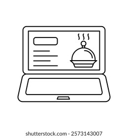 online reservation icon with white background vector stock illustration