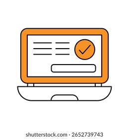 online reservation icon with white background vector stock illustration