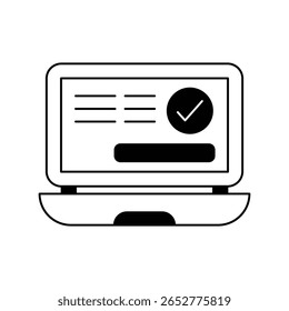 online reservation icon with white background vector stock illustration