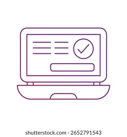 online reservation icon with white background vector stock illustration