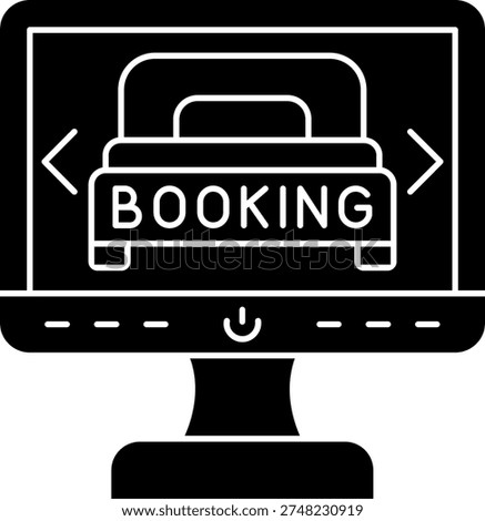 Online reservation Line vector Icon Design