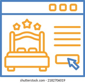 Online Reservation vector icon. Can be used for printing, mobile and web applications.