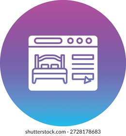 Vektorsymbol "Online-Reservierung". Kann für Druck-, Mobil- und Web-Anwendungen verwendet werden.