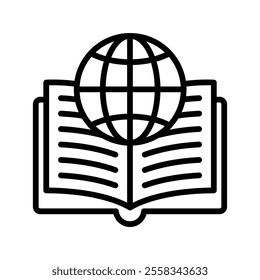 Online Resources Vector Lineal Icon on white background.
