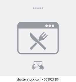 Online restaurant services - Vector flat icon