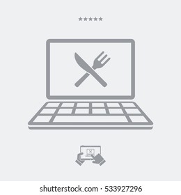 Online restaurant services - Vector flat icon