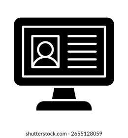 Online Resume Icon Element For Design