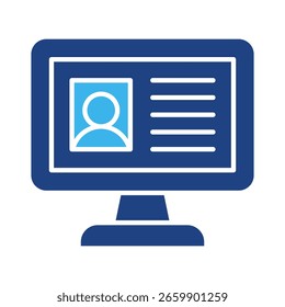 Elemento de icono de currículum en línea para diseño