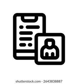 online resume line icon. Clean and minimalist vector icon for websites, mobile apps, presentations, and logos. Fully scalable and customizable for any project.