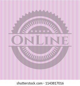 Online retro pink emblem