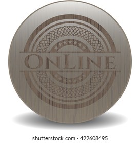 Online retro wood emblem