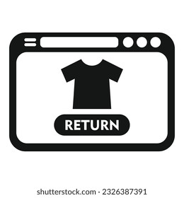 Online return cloth icon simple vector. Parcel product. Service shop