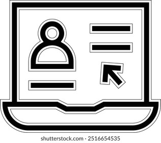 Icono de revisión en línea. Diseño de estilo lineal delgado aislado sobre fondo blanco